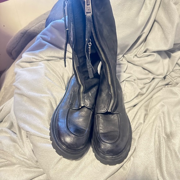 A.S.98 Black Leather Combat Boots Brand New worn once!!! - Picture 6 of 11